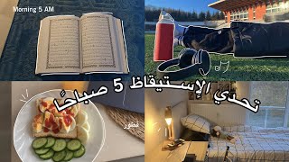 Waking up at 5AM | تحدي الإستيقاظ 5صباحاً لمدة يومين🌤🤍| رياضة| تسوق | فطور