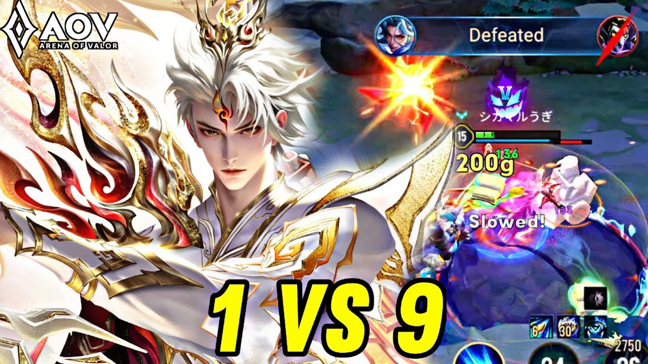 AOV : BILLOW GAMEPLAY | 1 VS 9 - ARENA OF VALOR LIÊNQUÂNMOBILE ROV