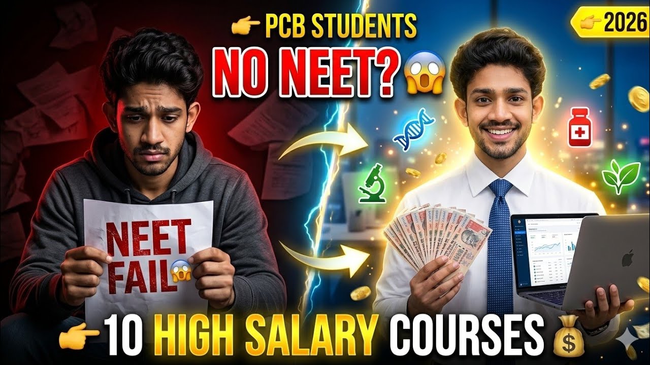 Top 10 High Salary Courses After 12th PCB Without NEET 2026 💰 | Highest ...