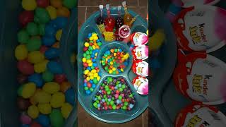 ASMR filling plater with m&m🍫kinderjoy🍫jellyace🍬skittles 🍬😋 #shorts #asmr #sweet #viralvideo ❤️🇰🇼