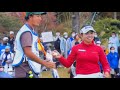 第38回伊藤園レディスゴルフトーナメント　JLPGAツアー2022シーズン第36戦　　　　　大会最終日(11月13日) 終盤の模様　山下 美夢有　上田 桃子　岸部 桃子