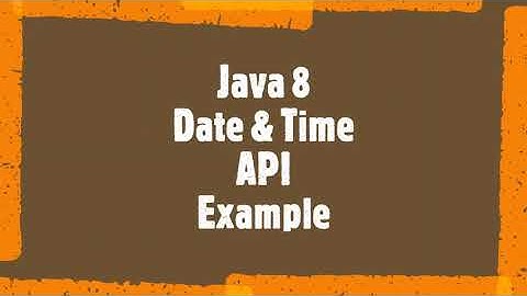Java 8 Date & Time API Example-3