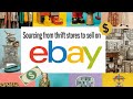 Sourcing From Thrift Stores to Resell on EBay Haul Video
