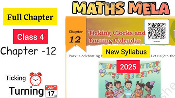 Ticking Clocks and Turning Calendar Class 4  Maths Chapter 12 / NCERT Maths/ MATHS MELA
