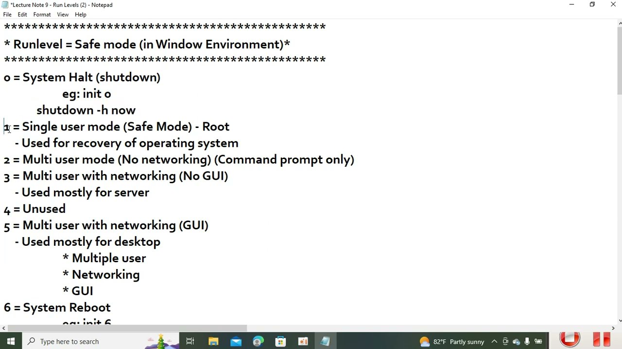 Linux using command line ( Runlevel linux).