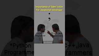 Importance of Semi colon #html #css #javascript #coding #programming #funny #shorts