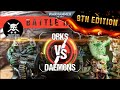 Warhammer 40,000 Battle Report: Orks vs Nurgle Daemons 2000pts
