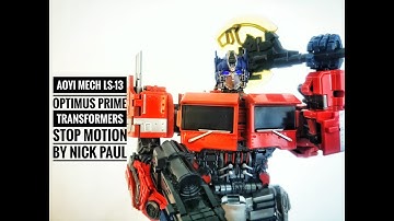 STOP MOTION: TRANSFORMERS AOYI MECH LS-13 OPTIMUS PRIME TRANSFORMATION (NORMAL VERSION)