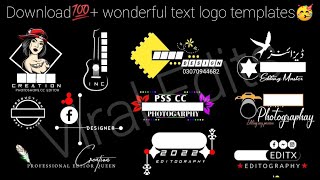 How to make Professional text logos within a minutes download 100+ logo(for Editing fb insta pages) screenshot 4