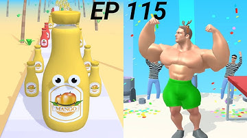 Juice Run VS Muscle mass Gameplay 💪👑🪙 iOS Android walkthrough funny Max Level 115 