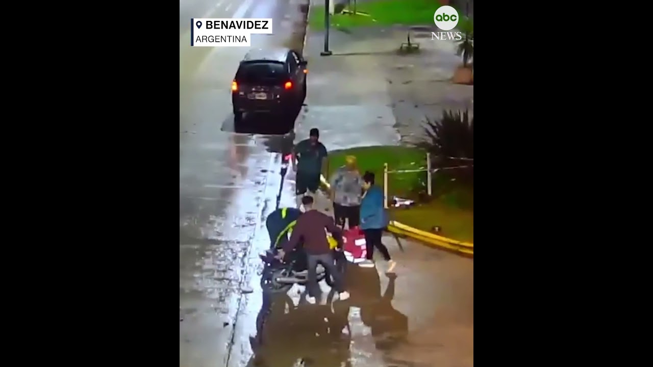 Delivery driver unharmed after crashing into car, flipping over roof