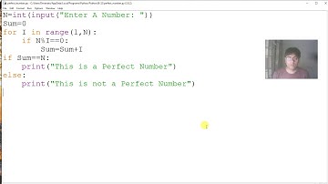 Perfect Number Program in Python