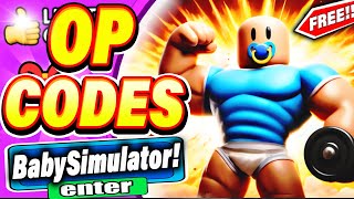 ALL *NEW* SECRET OP CODES! Baby Simulator Roblox (2023)