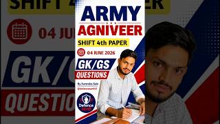 Army Agniveer Exam Analysis 2026 | Army Exam 4 June Shift 4 GK GS Questions | Defence Sarthi #shorts