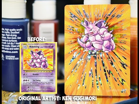 nidoking alter extended art pokemon cards 7 youtube