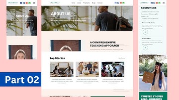 [Part: 02] how to create Education website design using html Css & javascript | step by step