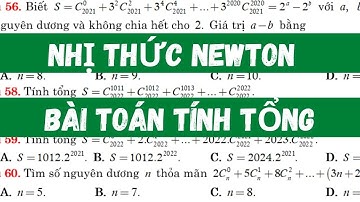 NHỊ THỨC NEWTON - BÀI TOÁN TÍNH TỔNG KHAI TRIỂN/LƯƠNG VĂN HUYA