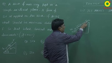 JEE Main (2019) Friction Question 2 Problem Solving By SSI Sir