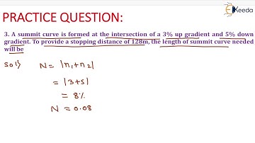 3rd NUMERICAL OF VERTICAL ALIGNMENT - Highway Geometric Design - Transportation Engineering - GATE