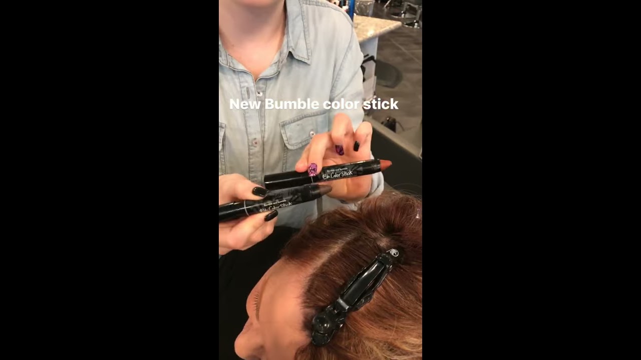 Applying Bumble S Color Stick To Hair 