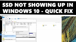 When i recently bought and installed a new ssd in my computer ran to
the issue of it not showing up explorer. there is simple fix for this
that...