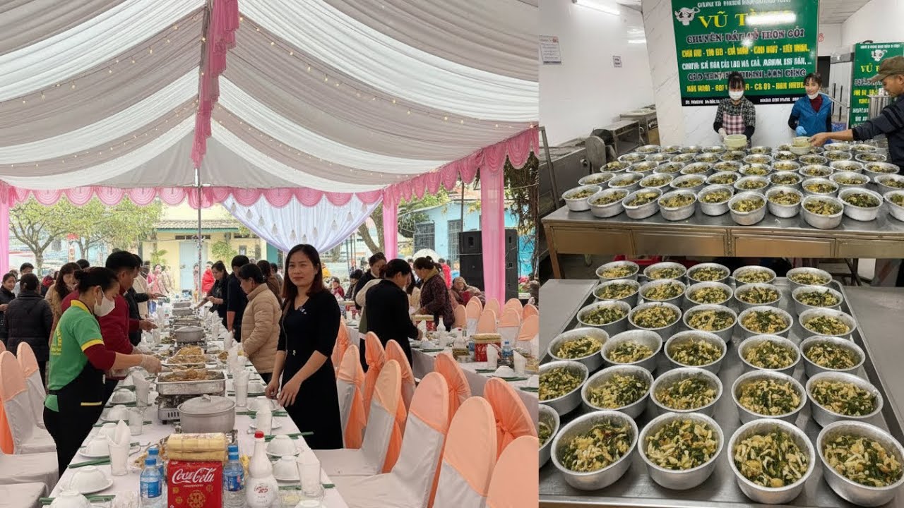 Quy Trình Nấu Và Phục Vụ 160 Mâm Cỗ Cưới Tại Cơ Sở Vũ Tình