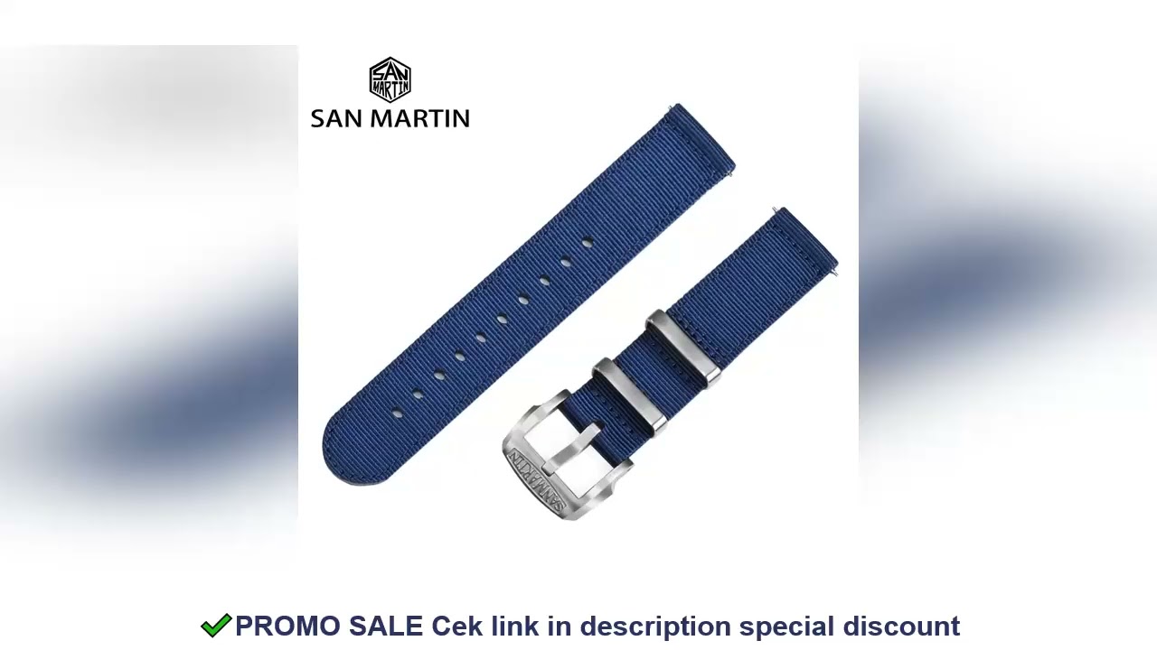 San Martin Quick Release Nylon Strap Premium Quality Sport Simply Style Watch Band For Men Women 20m