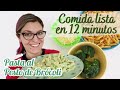 Pasta al Pesto de Brócoli *COMIDA LISTA EN 10 MINUTOS* con POCOS INGREDIENTES