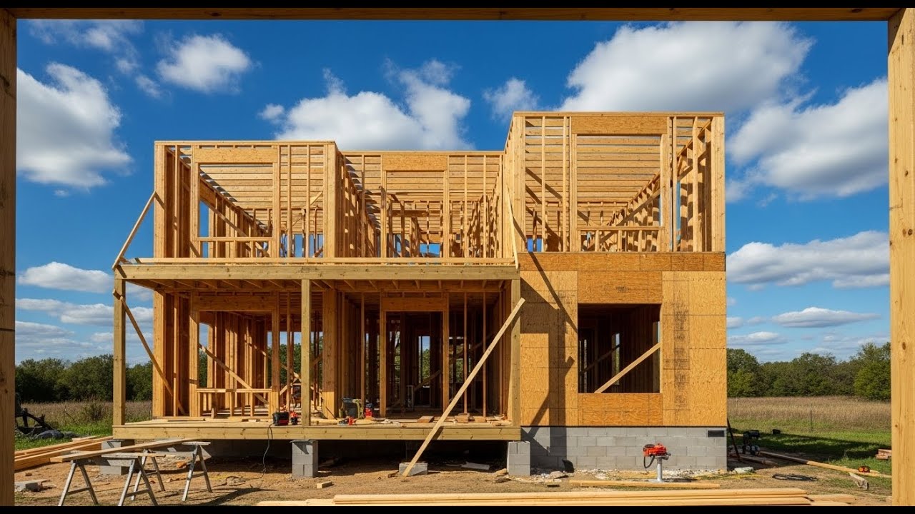 Тайна деревообрабатывающей фабрики: строительство деревянного дома из лесных бревен всего за 40