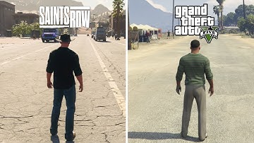 Saints Row vs GTA 5 - Physics and Details Comparison