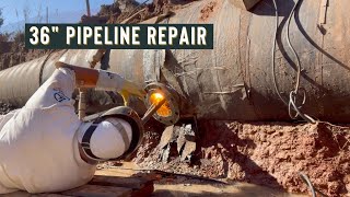 Welding Repair On 36' Water Pipeline by Austin Ross 71,544 views 5 months ago 15 minutes