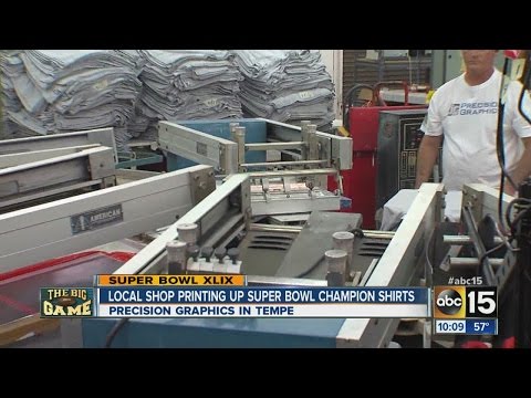 Video thumbnail: inside the Precision Graphics embroidery and print shop in Tempe