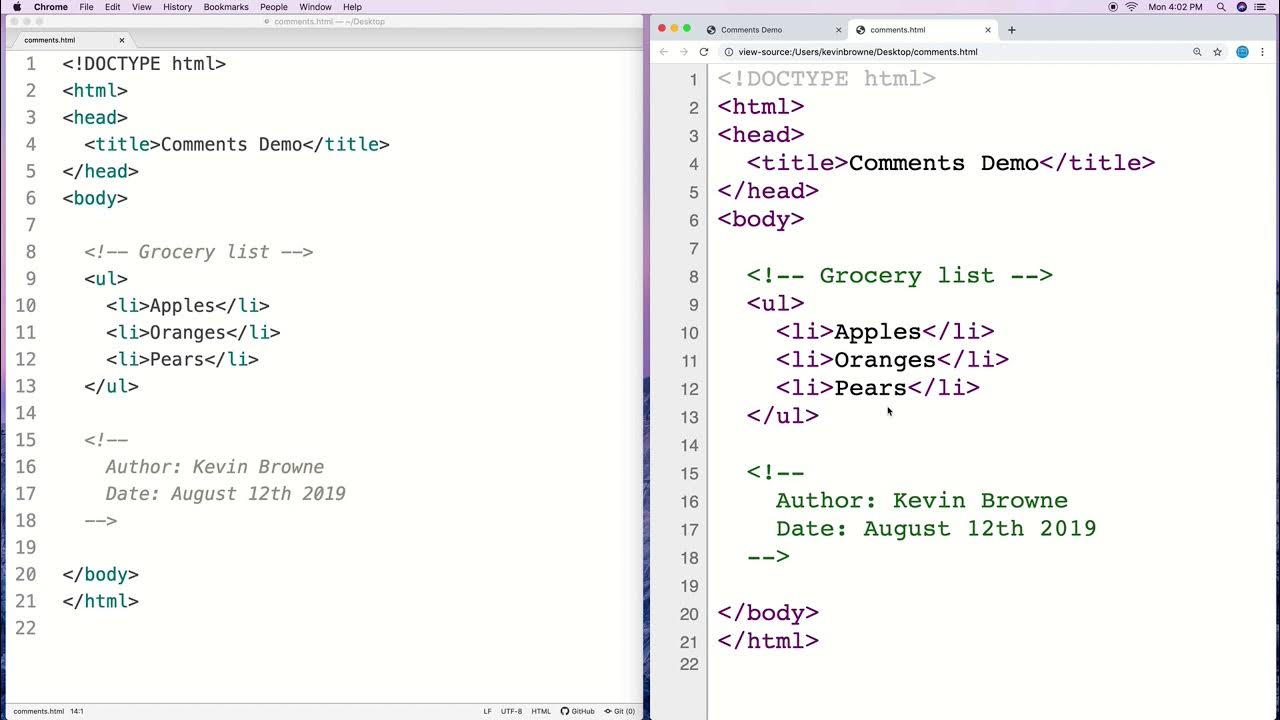 HTML Comments Tutorial - YouTube