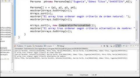 Método sort de las clases Arrays y Collections