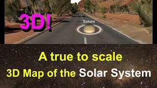 3D Solar System Map at scale 1:6,000,000,000 (1: Six Billion)