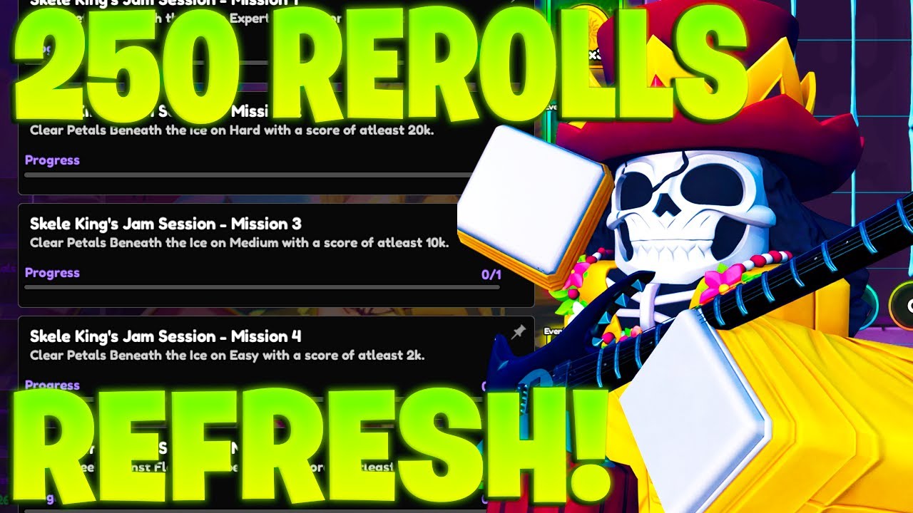 Как получить 250 повторных бросков в рамках обновлённого события SkeleKing’s Jam | Anime Vanguards!