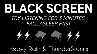 💤 10 Hours Rain on Black Screen | Perfect for Overnight Sleep &amp; Total Relaxation 🌧🕯