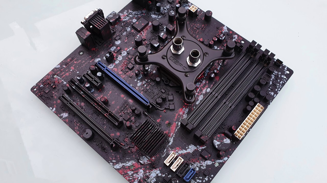 Paint a motherboard