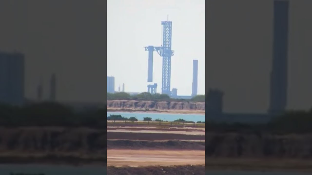 Starship Launch Tower Chopsticks Lifts Booster Off Of Orbital Mount