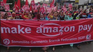 Amazon workers across the world walk out in protest amid holiday shopping season