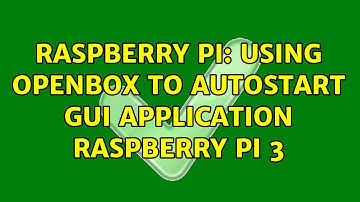 Raspberry Pi: Using openbox to autostart GUI application Raspberry Pi 3