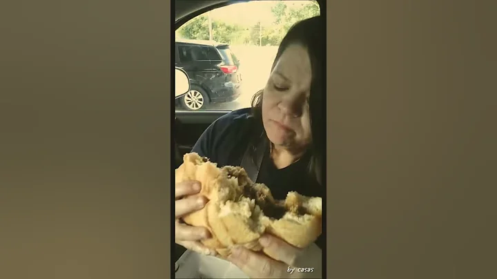 Teresa akins devouring a huge cheese burger Teresa...