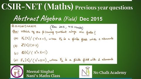 Abstract Algebra (Field), CSIR UGC NET Question, Dec 2015 (Q.ID.M(NET)AA23M)
