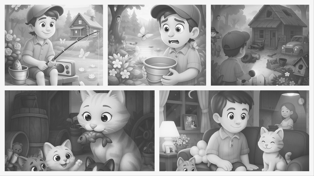 Color by Number The Brave Thief Story Happy Cat Friends Hey Color Paint ...