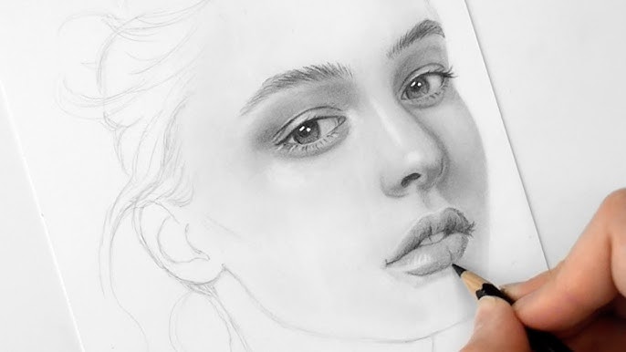 How to draw, shade realistic eyes, nose and lips with graphite  Desenho de  lábios, Desenhos boca, Arte em caderno de esboço