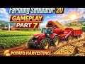Potato harvesting🤣. Farming simulator 20😂