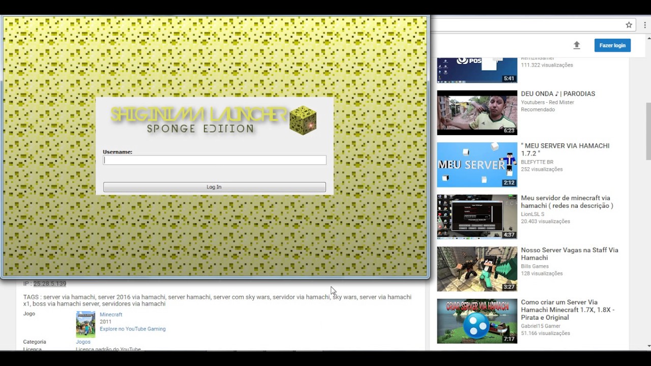 como entrar em via hamachi e criar uma rede em via hamachi!! YouTube