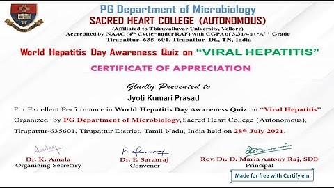 Online quiz on world hepatitis day | National level quiz with certificate |verified certificate free