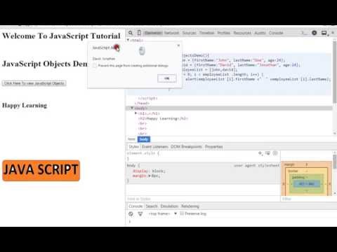 JAVASCRIPT HOW TO CREATE OBJECT DEMO