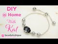 How to Make an Adjustable Bracelet with Swarovski Crystals and Pearls